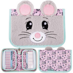 PIÓRNIK SZKOLNY ROZKŁADANY BEZ WYPOSAŻENIA PLUSZOWY MYSZKA MOUSE BAMBINO