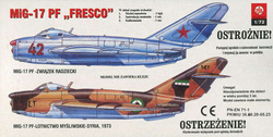 MODEL DO SKLEJANIA SAMOLOT MIG-17 PF FRESCO 1:72 PLASTYK
