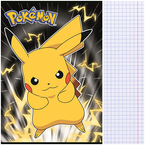 ZESZYT SZKOLNY A5 KRATKA 32 KARTKI 70g OKŁADKA LAMINOWANA POKEMON PIKACHU