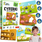 GRA EDUKACYJNA DLA DZIECI CYFERKI MAŁY ODKRYWCA UKŁADANKA TREFL 02810