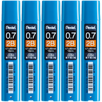 WKŁADY DO OŁÓWKA AUTOMATCZNEGO GRAFITY 0.7mm 2B PENTEL AIN STEIN - 5 op.