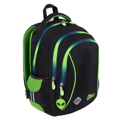 PLECAK SZKOLNY TRZYKOMOROWY LEKKI 20L ST.RIGHT BP-26 GREEN POWER UFO