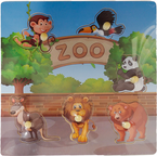 DREWNIANA UKŁADANKA PUZZLE ZWIERZĄTKA ZOO ARTYK