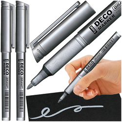 MARKER WODOODPORNY GRANIT M850 DECO SREBRNY DEKORACYJNY ARTYSTYCZNY - 2 szt