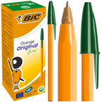 DŁUGOPIS BIC ORANGE FINE 0,8mm Z ZATYCZKĄ ORYGINALNY ZIELONY - 20 sztuk