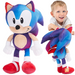 SONIC THE HEDGEHOG JEŻ PLUSZAK MASKOTKA MIŁA W DOTYKU 30cm NIEBIESKO-FIOLET