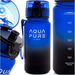 BIDON AQUA PURE ASTRA BUTELKA NA WODĘ 400ml TRITAN SZKOLNY NIEBIESKI CZARNY