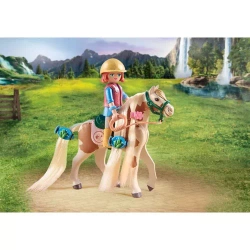 PLAYMOBIL HORSES OF WATERFALL ELLIE KOŃ GRZYWA DO STYLIZACJI 33 EL. FIGURKI