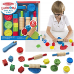 MELISSA DOUG AKCESORIA DO MAS PLASTYCZNYCH WAŁIKI STEMPELKI DREWNIANE