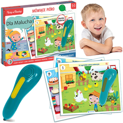 PIÓRO MÓWIĄCE GRA EDUKACYJNA INTERAKTYWNA DLA MALUCHA NAUKA FARM CLEMENTONI