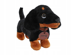 PIESEK JAMNIK CZARNY MASKOTKA PLUSZAK PRZYTULANKA MIĘKKI MIŁY W DOTYKU