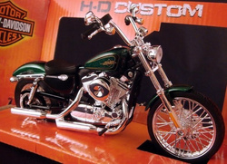 MODEL HARLEY 2013XL 1200V SEVENTY TWO 1:12 ZIELONY