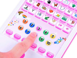 INTERAKTYWNY TABLET EDUKACYJNY DLA DZIECI RÓŻOWY 
