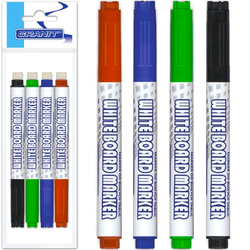 MARKERY GRANIT PISAKI DO BIAŁYCH TABLIC 4 KOLORY ZE ŚCIERACZEM