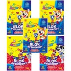 BLOK RYSUNKOWY KOLOROWY A3 15 ARKUSZY 80g SZKOLNY ASTRINO ASTRA - 5 sztuk