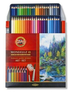 KREDKI AKWARELOWE 48 KOLORÓW MONDELUZ KOH-I-NOOR