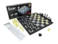 GRY PLANSZOWE 3W1 SZACHY MAGNETYCZNE WARCABY BACKGAMMON METALOWA PLANSZA