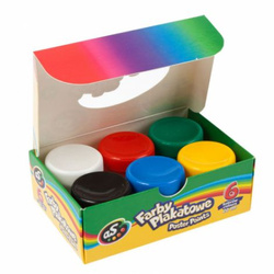 FARBY PLAKATOWE 6 INTENSYWNYCH KOLORÓW x 20 ml ASTRA AS SZKOLNE