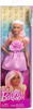 BARBIE FASHIONISTAS LALKA MODOWA W RÓŻOWEJ SUKIENCE Z RÓŻĄ MATTEL