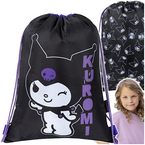 WOREK SZKOLNY NA BUTY NA SZNURKACH DLA DZIEWCZYNKI KRÓLIK BLACK KUROMI