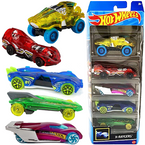 HOT WHEELS X-RAYCERS 5w1 AUTKA ZESTAW PREZENTOWY PIĘCIU SAMOCHODZIKÓW