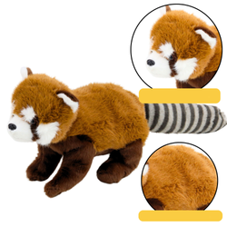 PLUSZAK MASKOTKA PANDA CZERWONA 45cm UROCZA PRZYTULANKA PUSZYSTA MIĘKKA