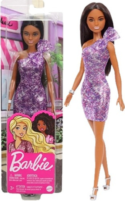 LALKA BARBIE GLITZ BŁYSZCZĄCA SUKIENKA - FIOLETOWA