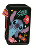 PIÓRNIK SZKOLNY Z WYPOSAŻENIEM POTRÓJNY ST.MAJEWSKI STITCH BLACK ALOHA