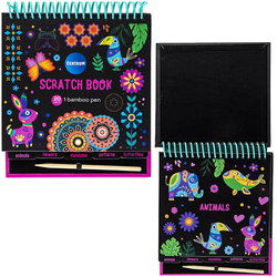 NOTES WYDRAPYWANKA Z BAMBUSOWYM PATYCZKIEM 20 OBRAZKÓW CENTRUM