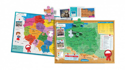 GRA EDUKACYJNA PUZZLE ODKRYWAMY POLSKĘ GEOGRAFICZNA UKŁADANKA CLEMENTONI