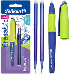 DŁUGOPIS ZMAZYWALNY WYMAZYWALNY ŚCIERALNY PELIKAN NIEBIESKI 0.7mm + WKŁADY