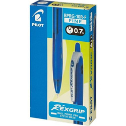 DŁUGOPIS OLEJOWY Z ZATYCZKĄ NIEBIESKI REXGRIP BIUROWY PILOT - 3 sztuki