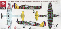 MODEL DO SKLEJANIA SAMOLOT CR 714 C1 CYCLONE CAUDRON RENAULT 1:72 PLASTYK
