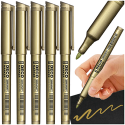 MARKER WODOODPORNY GRANIT M850 DECO ZŁOTY DEKORACYJNY ARTYSTYCZNY - 5 szt.