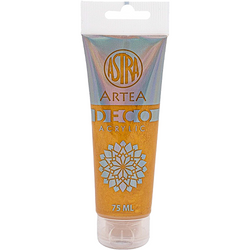 FARBA AKRYLOWA DECO ARTEA TUBKA ASTRA METALICZNY ZŁOTY 75 ml