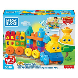 MEGA BLOKS KLOCKI INTERAKTYWNY POCIĄG EDUJACYJNY NAUKA LITEREK FISHER-PRICE