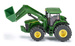 JOHN DEERE TRAKTOR Z ŁADOWARKĄ TUR SIKU CIĄGNIK METALOWY FARMA