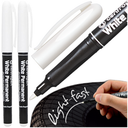 MARKER PISAK FLAMASTER PERMANENTY OKRĄGŁY BIAŁY 1,2mm CENTROPEN - 2 szt.