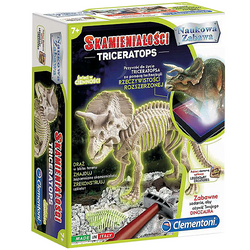 WYKOPALISKA SKAMIENIAŁOŚCI DINOZAUR TRICERATOPS FLUORESCENCYJNY CLEMENTONI
