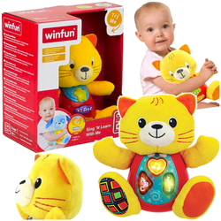 ZABAWKA INTERAKTYWNA KOTEK MIAUCZEK EDUKACYJNY MÓWI PL WINFUN CYFERKI