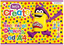 BLOK TECHNICZNY A4 BIAŁY 10K PLAY DOH - STARPAK