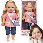 LALKA NATALIA NA SPACERZE W RÓŻOWEJ TUNICE Z TOREBKĄ ŚPIEWA MÓWI PL ARTYK