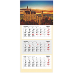 KALENDARZ ŚCIENNY TRÓJDZIELNY Z NUMERACJĄ TYGODNI ZAMEK W BAWARII 2026 ROK