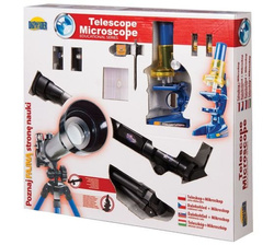 TELESKOP MIKROSKOP ZESTAW EDUKACYJNY NAUKOWY 2W1 LUNETA ASTRONOMICZNA