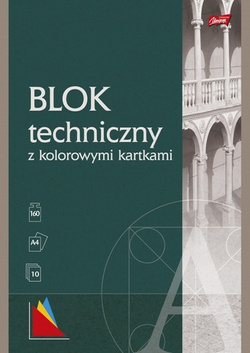 BLOK TECHNICZNY KOLOROWY FORMAT A4 10 kartek 160g/m2 UNIPAP MAJEWSKI