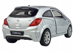 OPEL CORSA OPC SREBRNY METALOWY SAMOCHÓD KOLEKCJONERSKI WELLY