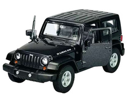 JEEP WRANGLER RUBICON 2007 CZARNY METALOWY SAMOCHODZIK KOLEKCJONERSKI WELLY