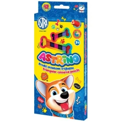 KREDKI OŁÓWKOWE TRÓJKĄTNE ASTRINO 12 INTENSYWNYCH KOLORÓW ASTRA