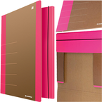 TECZKA Z GUMKĄ A4 DONAU LIFE 3-SKRZYDŁOWA RÓŻOWY NEON GRUBA WYTRZYMAŁA
