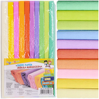 BIBUŁA MARSZCZONA 10 KOLORÓW PASTELOWA 25x200cm GIMBOO SZKOLNA NA PLASTYKĘ